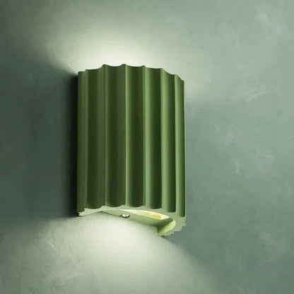 Wall Light Ribbed Resin Up-And-Down Warm Glow Four Colors
