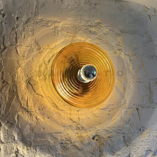 Wall Light Ripple Glass Shade Integrated LED