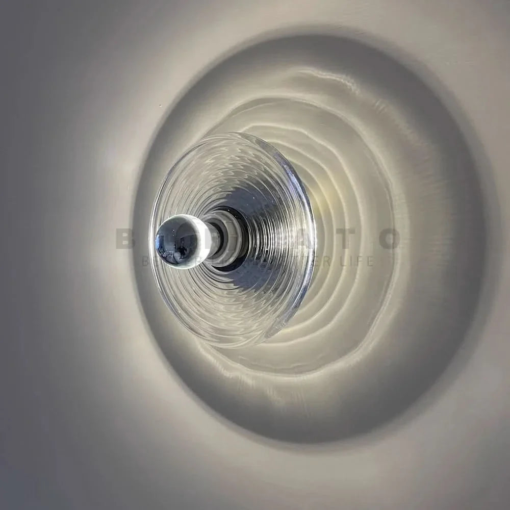 Wall Light Ripple Glass Shade Integrated LED