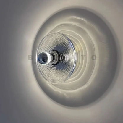 Wall Light Ripple Glass Shade Integrated LED