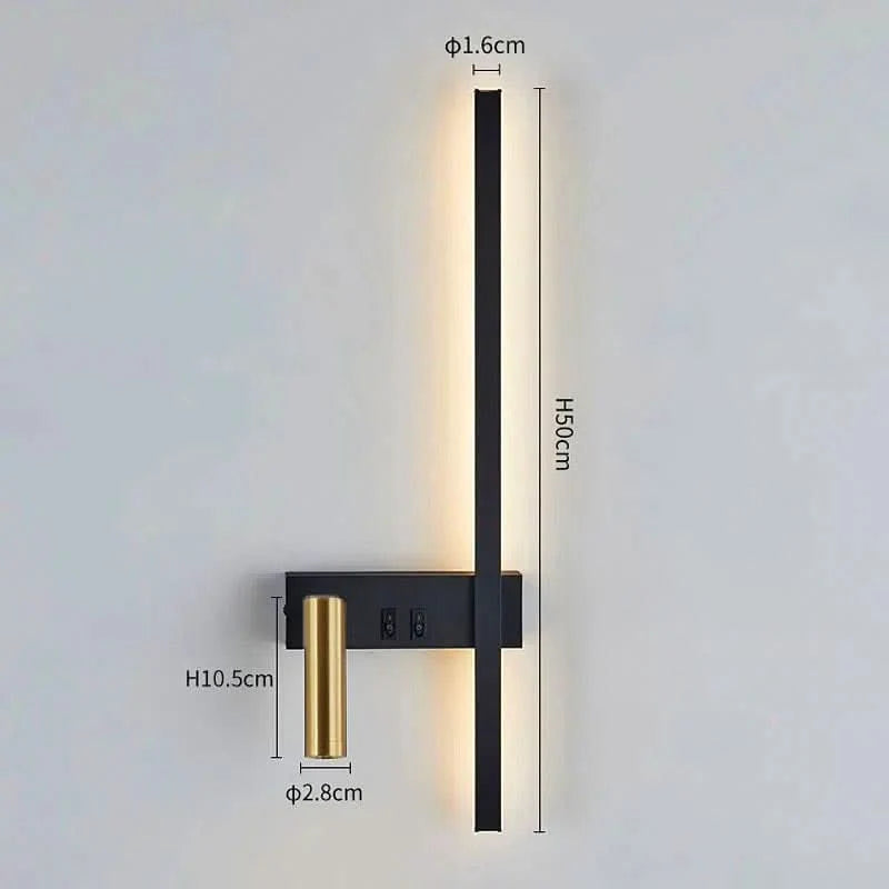 Wall Light Swivel Head Tri-Color LED Aluminum