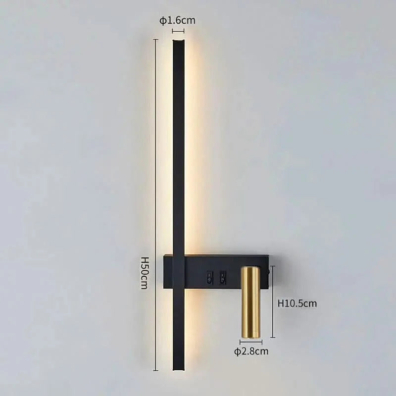 Wall Light Swivel Head Tri-Color LED Aluminum