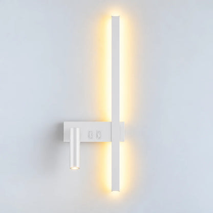 Wall Light Swivel Head Tri-Color LED Aluminum