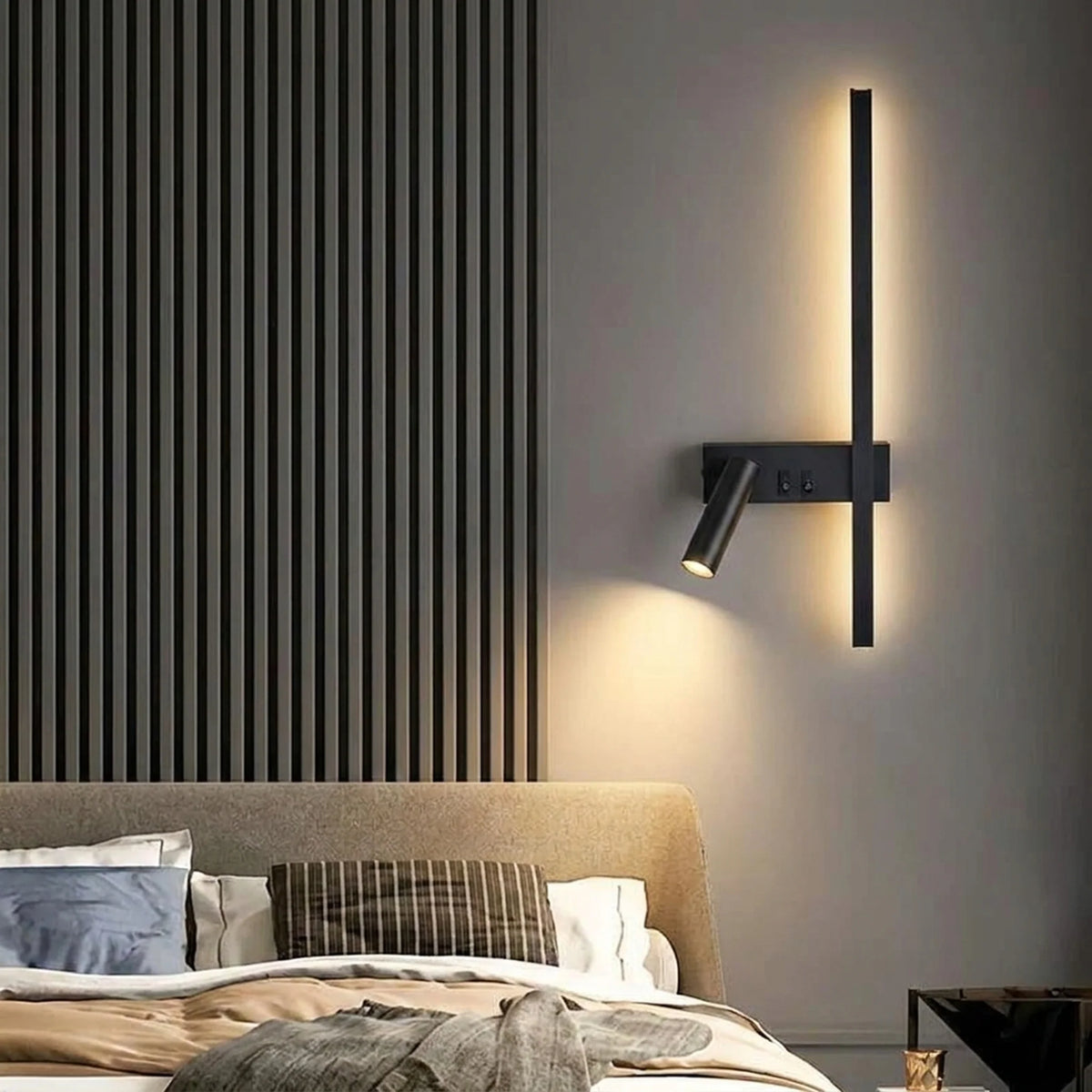 Wall Light Swivel Head Tri-Color LED Aluminum