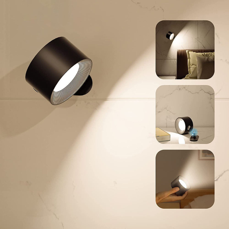 Wall Light USB Rechargeable 360 Degree Swivel Touch Control