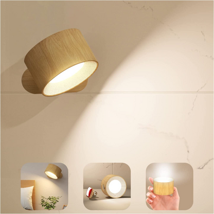 Wall Light USB Rechargeable 360 Degree Swivel Touch Control