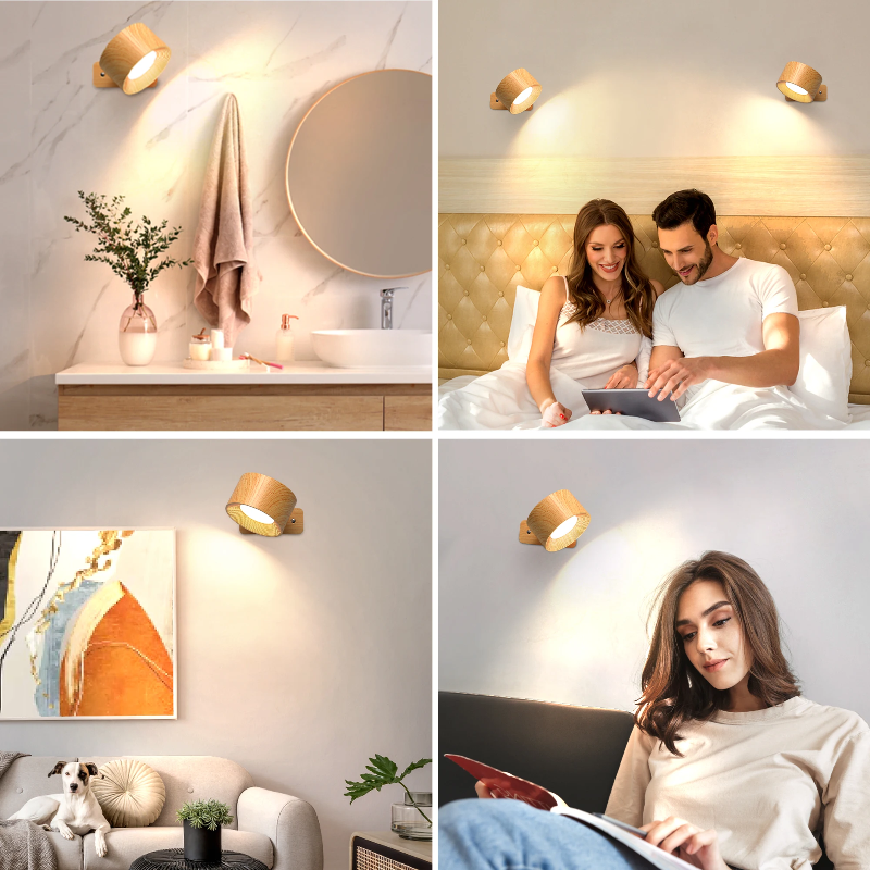 Wall Light USB Rechargeable 360 Degree Swivel Touch Control