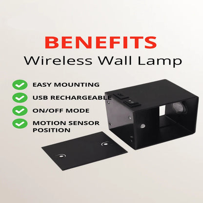 Wall Light Wireless Rechargeable Adjustable Beam