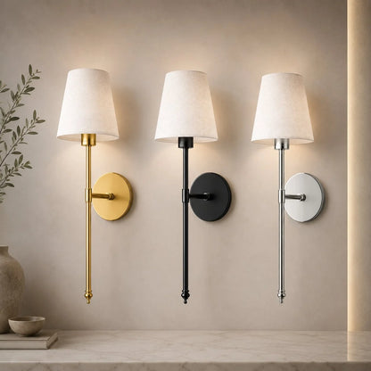 Wall Lights Set Of 2 Fabric Shade Adhesive Mount