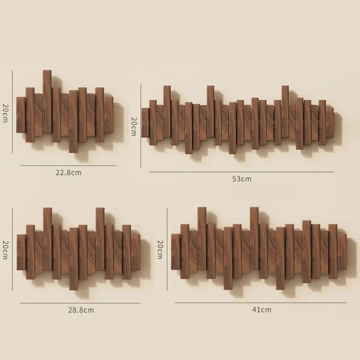 Wall-Mounted Coat Rack Piano Design Solid Wood 3-8 Hooks