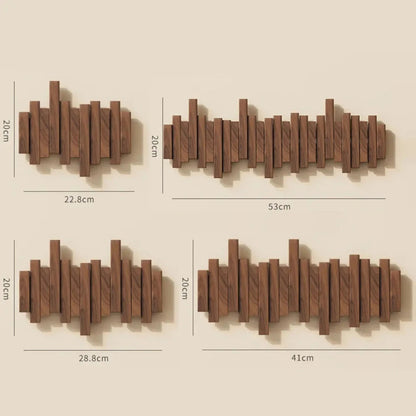 Wall-Mounted Coat Rack Piano Design Solid Wood 3-8 Hooks