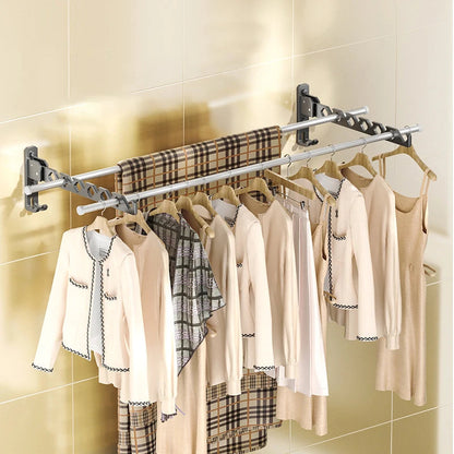 Wall-Mounted Drying Rack 180° Swivel Foldable Aluminum Alloy