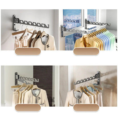 Wall-Mounted Drying Rack 180° Swivel Foldable Aluminum Alloy
