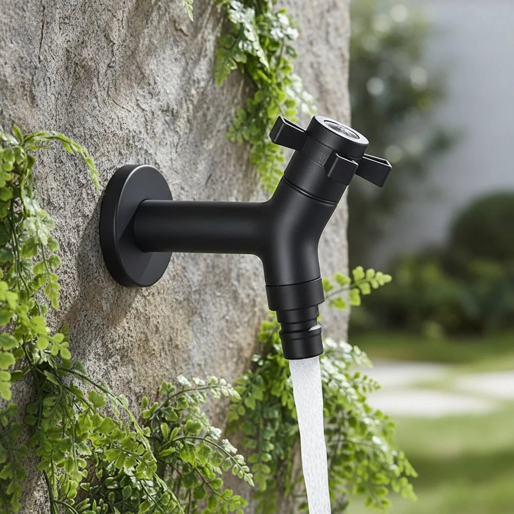Wall-Mounted Faucet 304 Stainless Steel Space-Saving Design