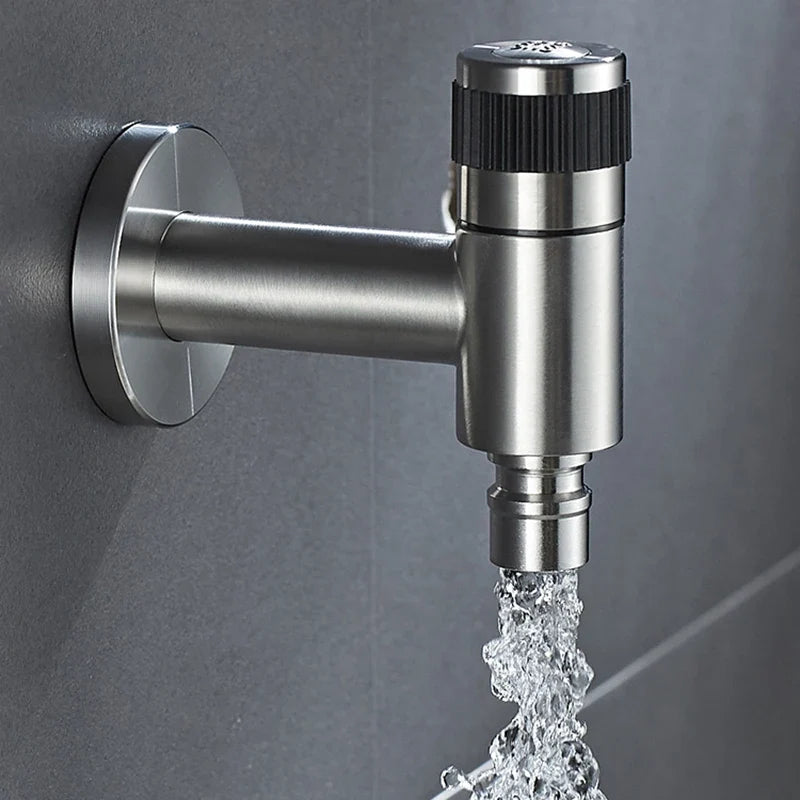 Wall-Mounted Faucet 304 Stainless Steel Space-Saving Design