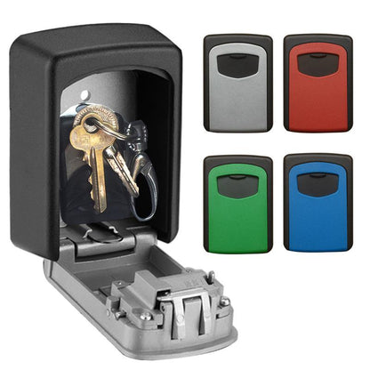 Wall-Mounted Key Box Weatherproof Aluminum 4-Digit Code