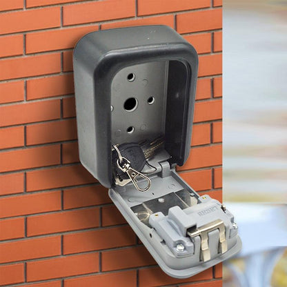 Wall-Mounted Key Box Weatherproof Aluminum 4-Digit Code