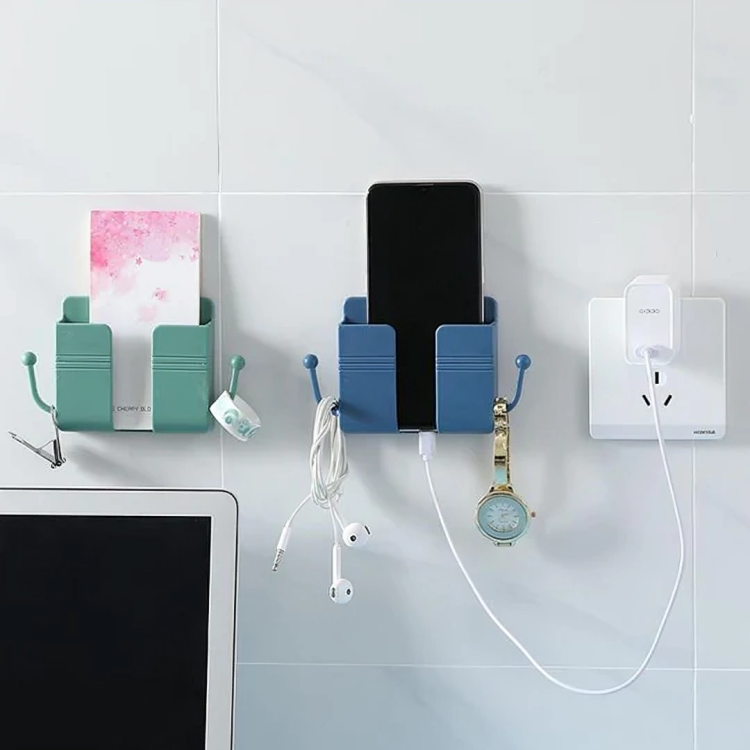 Wall-Mounted Phone & Tablet Holder Self-Adhesive Cable Guide