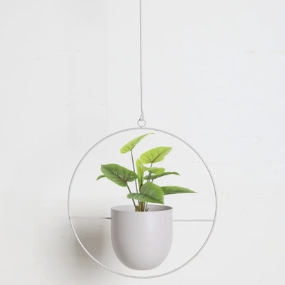 Wall-Mounted Plant Holder Iron Adjustable Chain Space-Saving