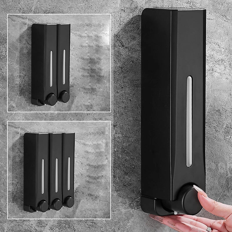 Wall-Mounted Soap Dispenser Three-Chamber 16.9 Fl Oz Visible Window