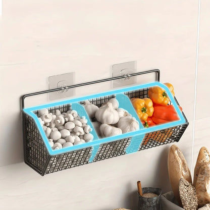 Wall-Mounted Wire Basket Stainless Steel Space-Saving