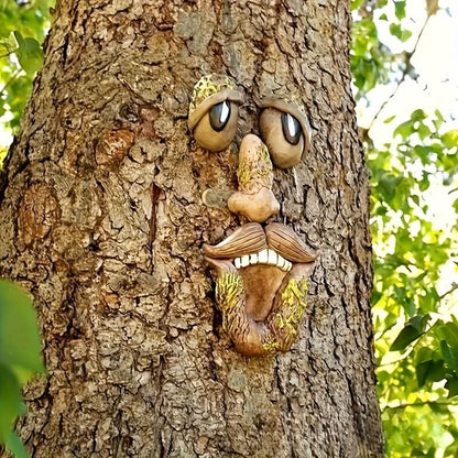 Wall Ornament Tree Face Resin Outdoor Hanging