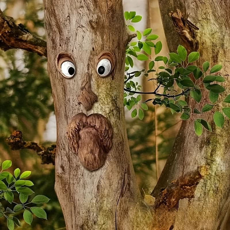 Wall Ornament Tree Face Resin Outdoor Hanging