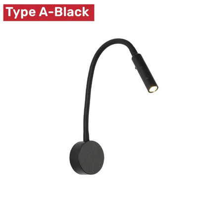 Wall Reading Lamp Flexible Gooseneck & Touch Switch