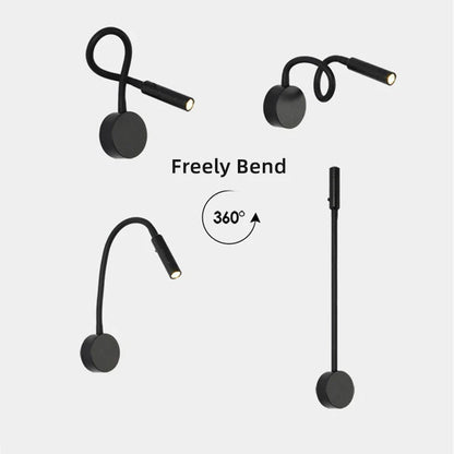 Wall Reading Lamp Flexible Gooseneck & Touch Switch