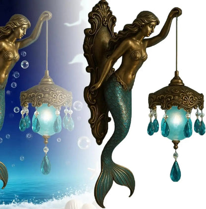 Wall Sconce Baroque Mermaid Battery-Powered LED