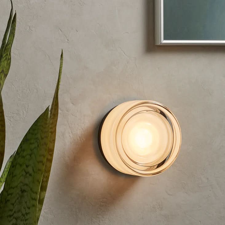 Wall Sconce Dimmable Integrated LED Cast Glass Shade