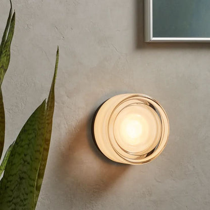 Wall Sconce Dimmable Integrated LED Cast Glass Shade