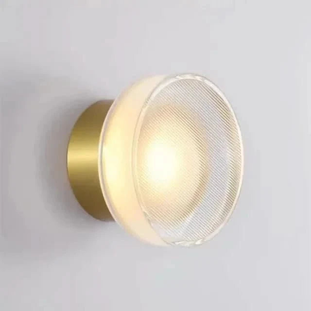 Wall Sconce Dimmable Integrated LED Cast Glass Shade