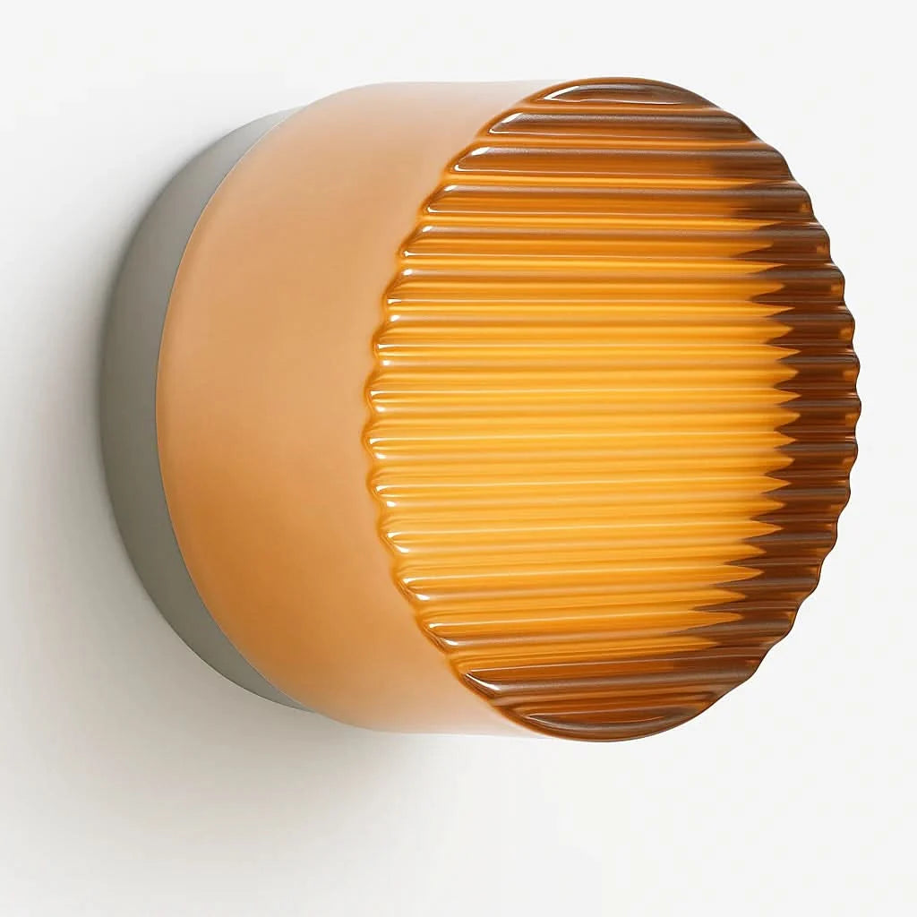 Wall Sconce Dimmable Integrated LED Cast Glass Shade