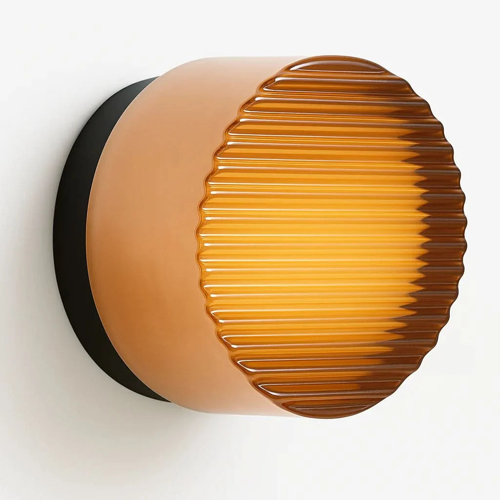 Wall Sconce Dimmable Integrated LED Cast Glass Shade