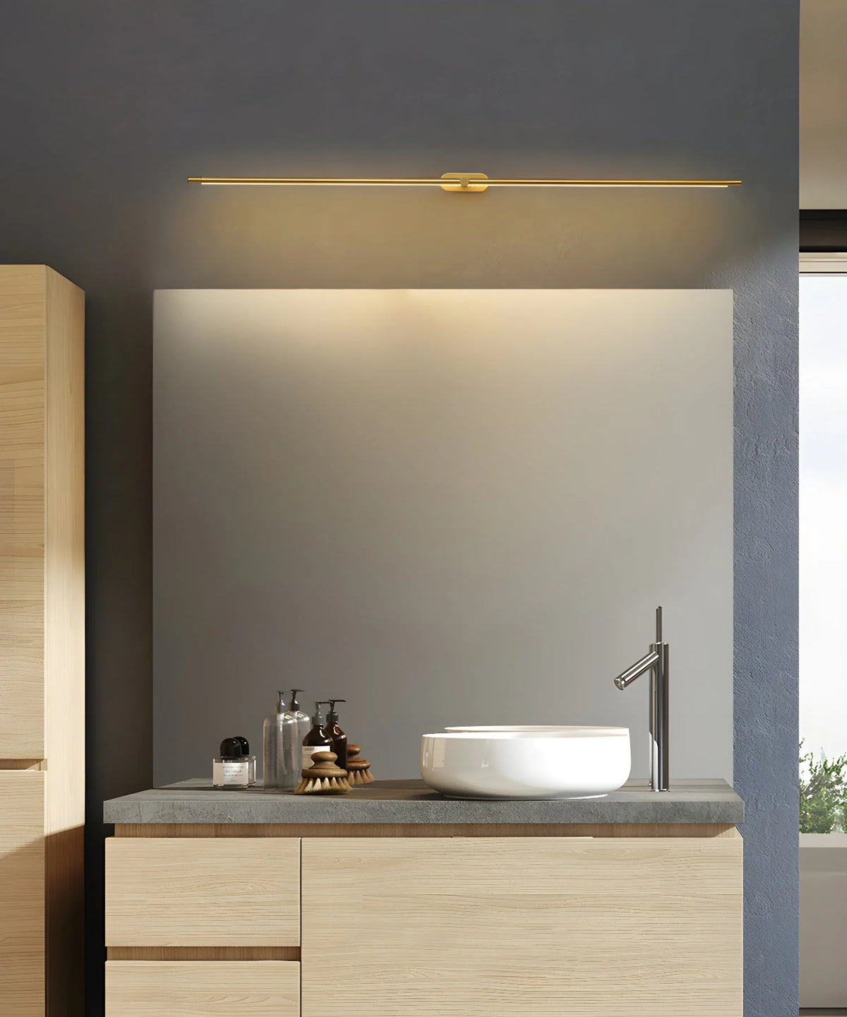 Wall Sconce Slim USB Rechargeable 3-Color Dimmable Light