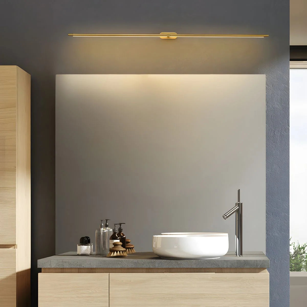 Wall Sconce Slim USB Rechargeable 3-Color Dimmable Light