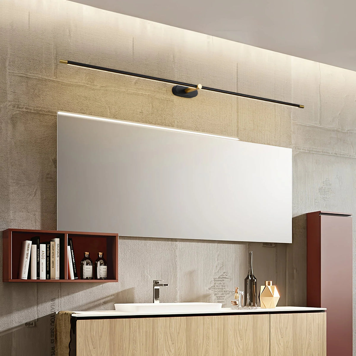 Wall Sconce Slim USB Rechargeable 3-Color Dimmable Light