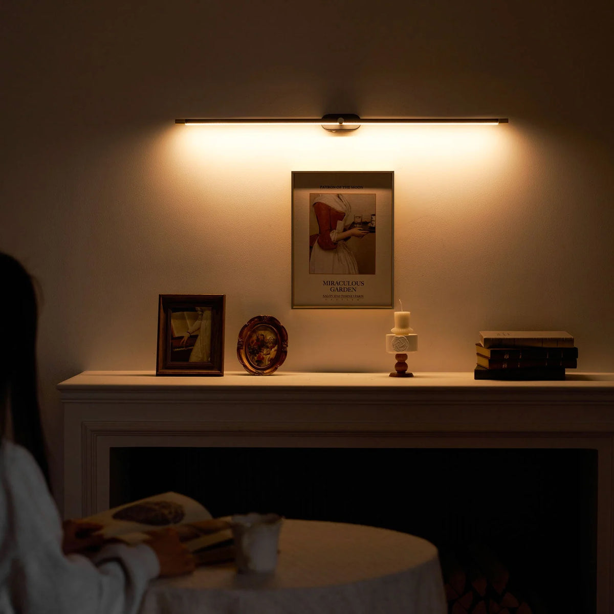 Wall Sconce Slim USB Rechargeable 3-Color Dimmable Light