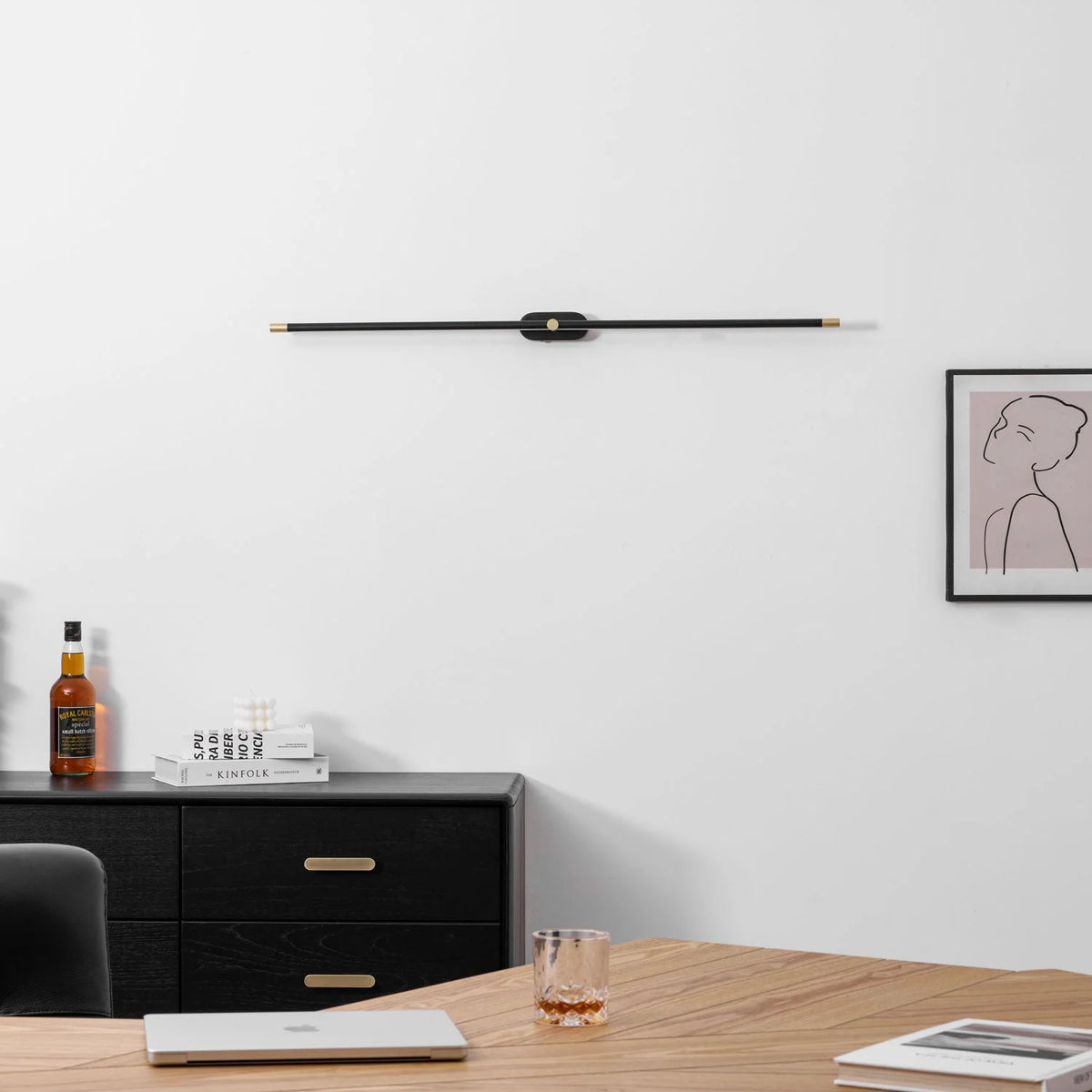 Wall Sconce Slim USB Rechargeable 3-Color Dimmable Light