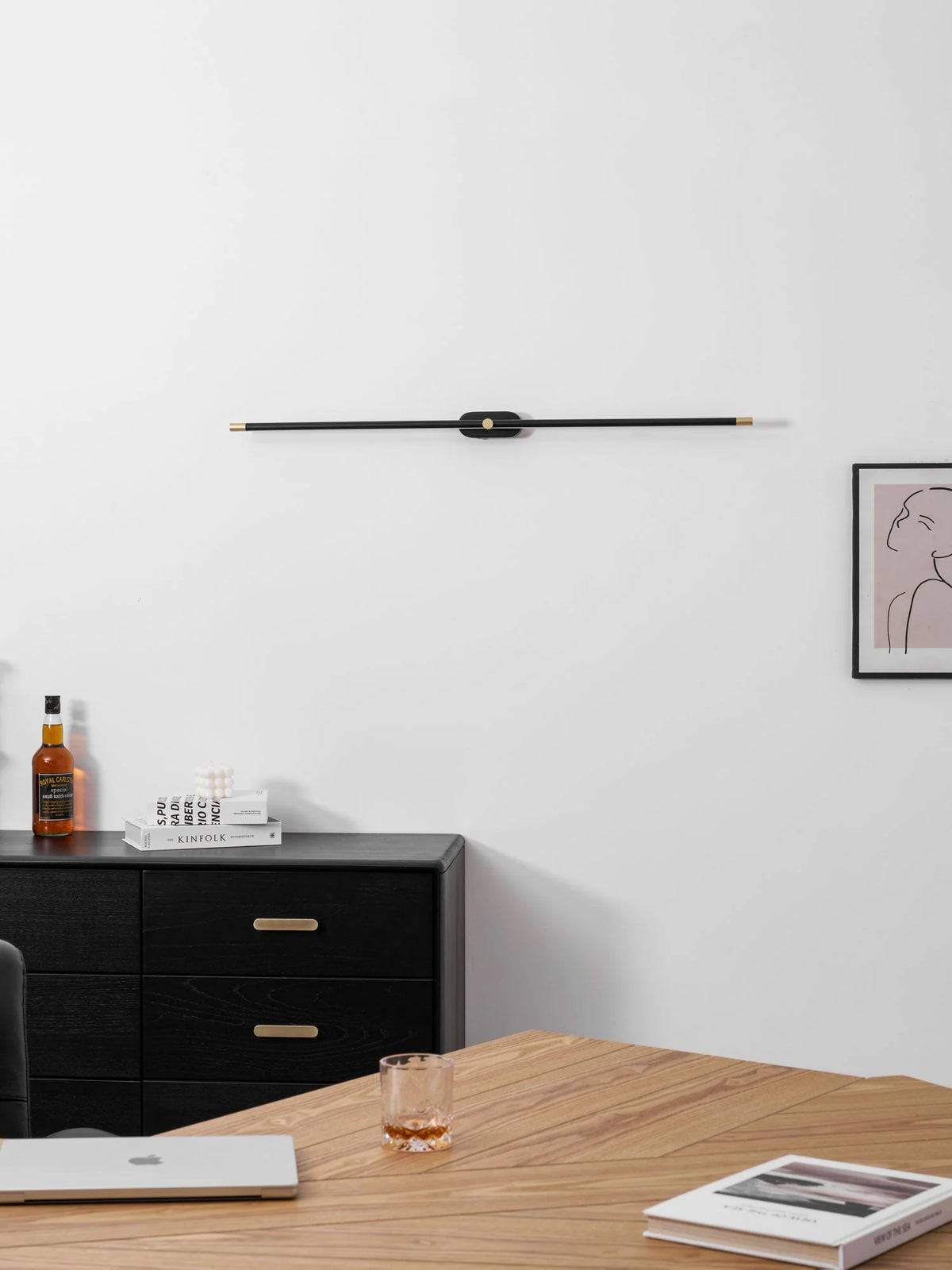 Wall Sconce Slim USB Rechargeable 3-Color Dimmable Light