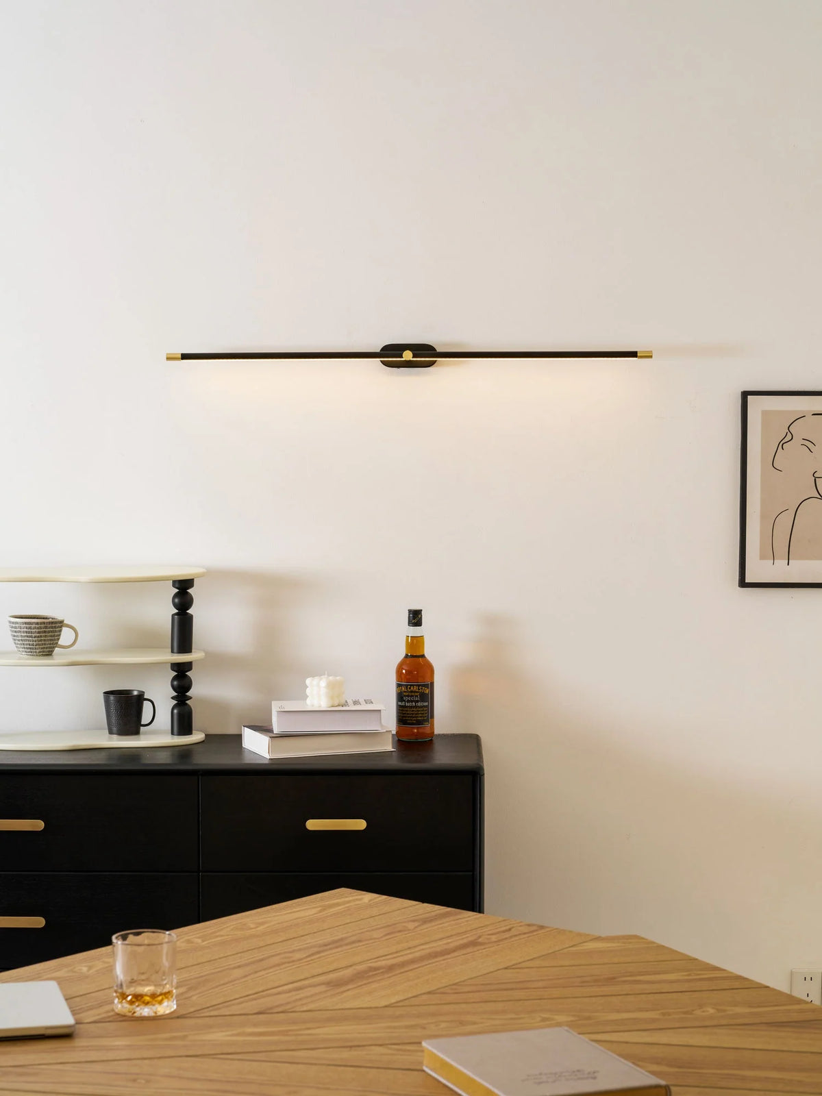 Wall Sconce Slim USB Rechargeable 3-Color Dimmable Light