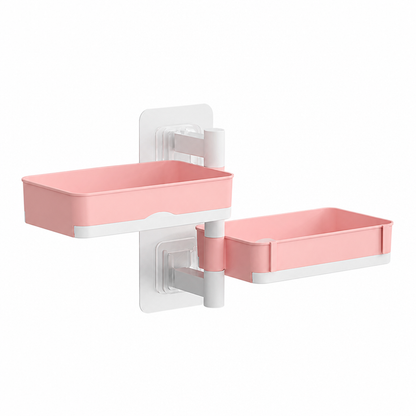 Wall Shelf 360 Degree Rotating No-Drill Adhesive Mount