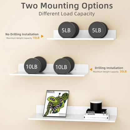 Wall Shelf Floating Powder-Coated Metal