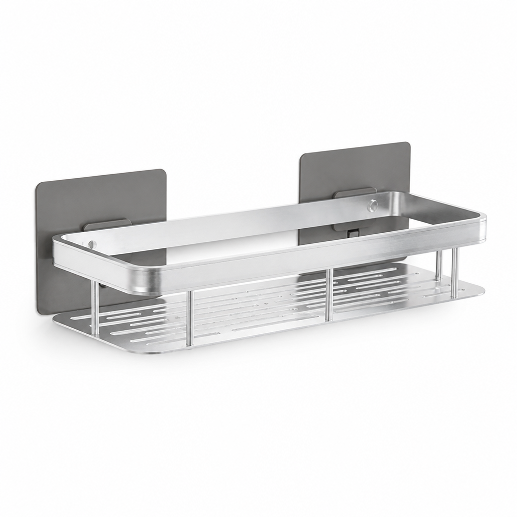 Wall Shelf Self-Adhesive Stainless Steel 11 lb Capacity