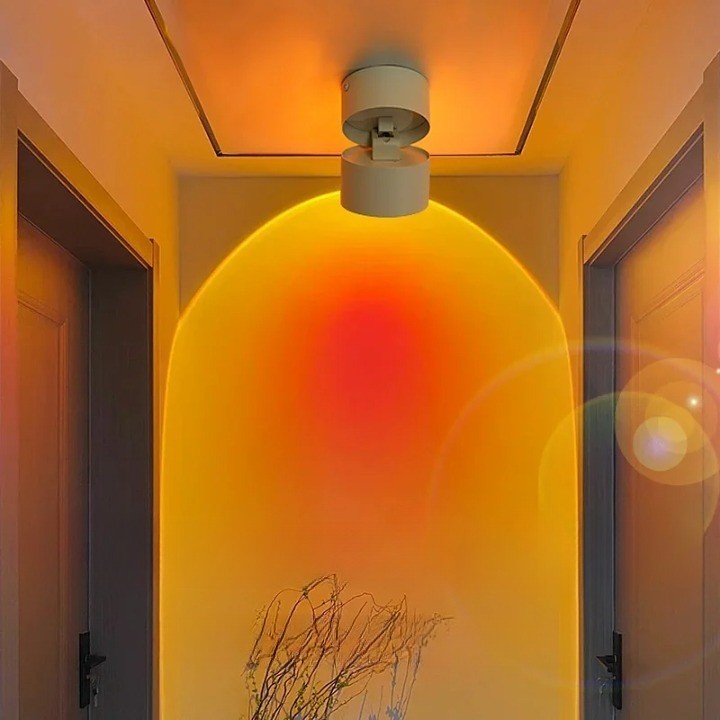 Wall Spotlight Warm Sunset Gradient Aluminum Touch Switch