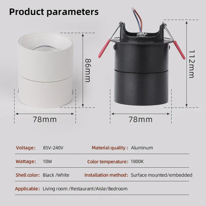 Wall Spotlight Warm Sunset Gradient Aluminum Touch Switch