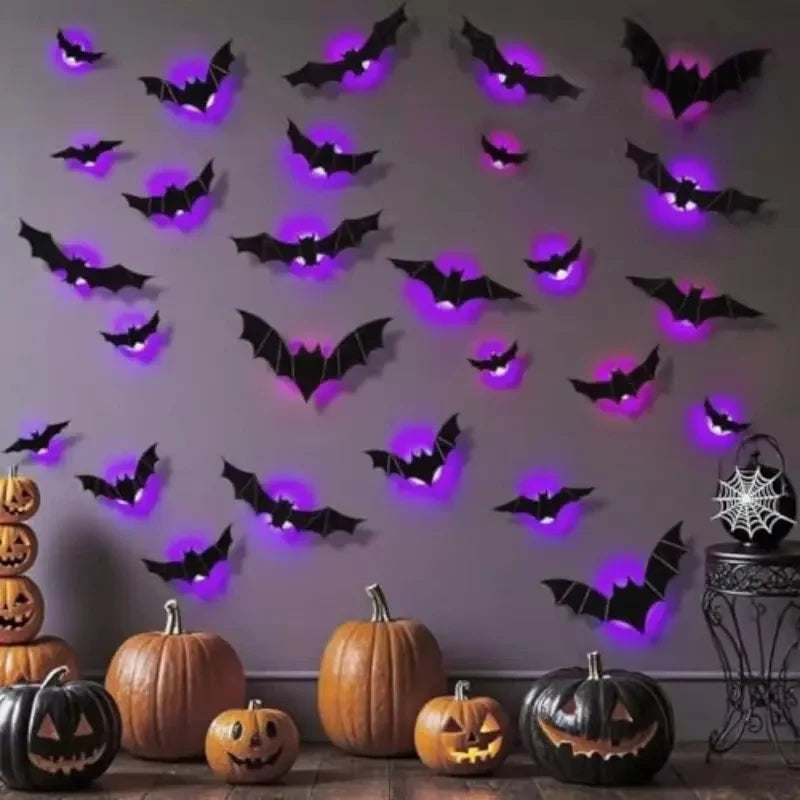 Wall Stickers 3D LED Bats Set Of 12