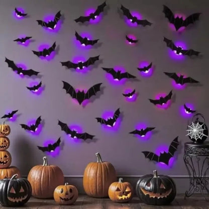 Wall Stickers 3D LED Bats Set Of 12
