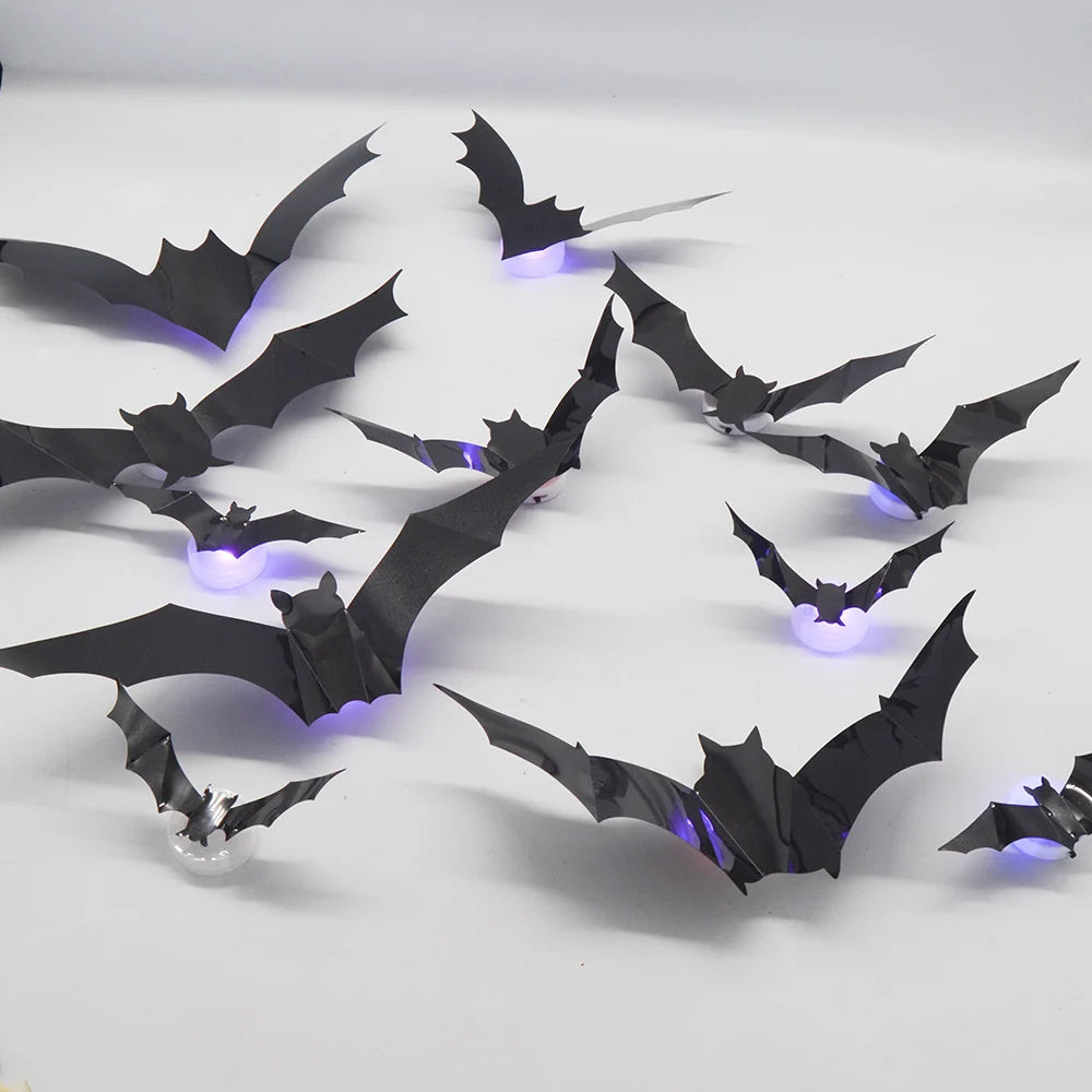 Wall Stickers 3D LED Bats Set Of 12
